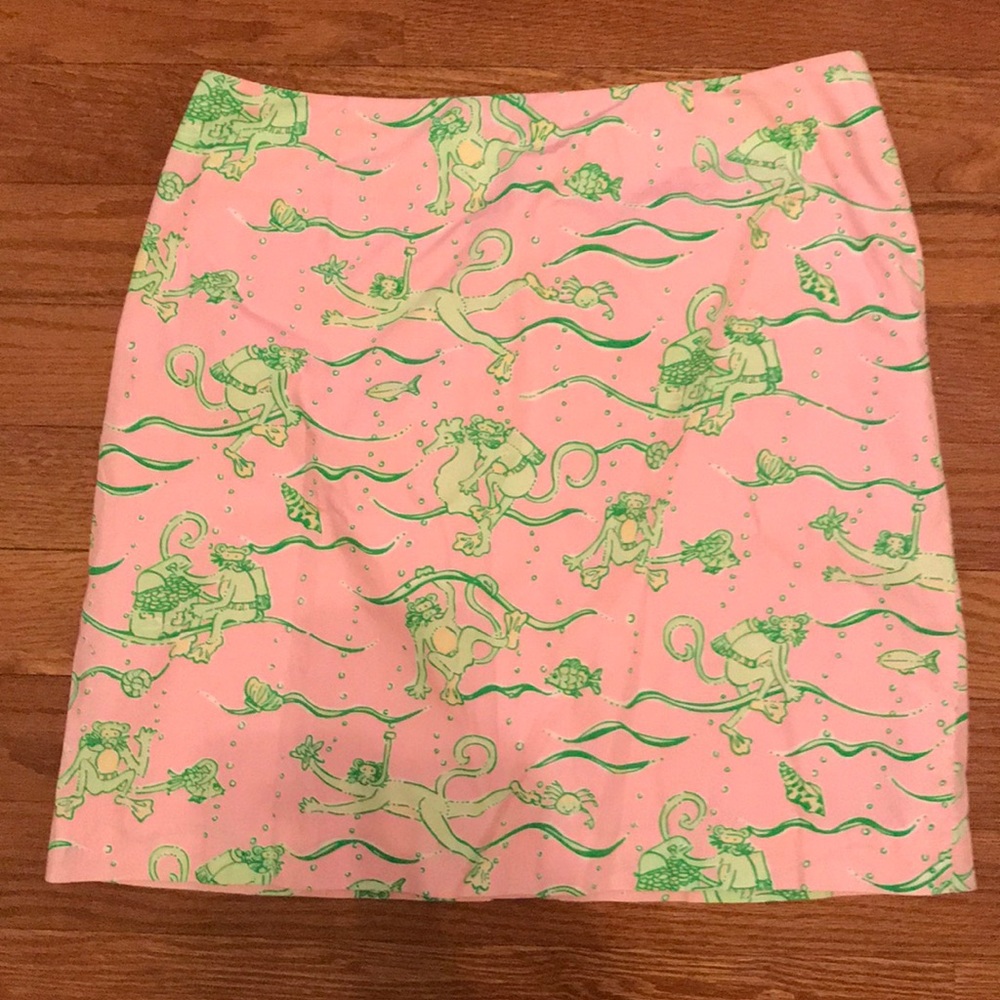 Lilly Pulitzer Scuba Monkeys Skirt 10